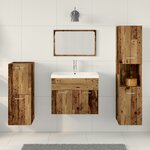 vidaXL Ensemble de meubles de salle de bain en 4 pièces en bois ancien