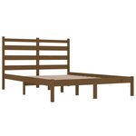 vidaXL Cadre de lit sans matelas marron miel bois massif 200x200 cm