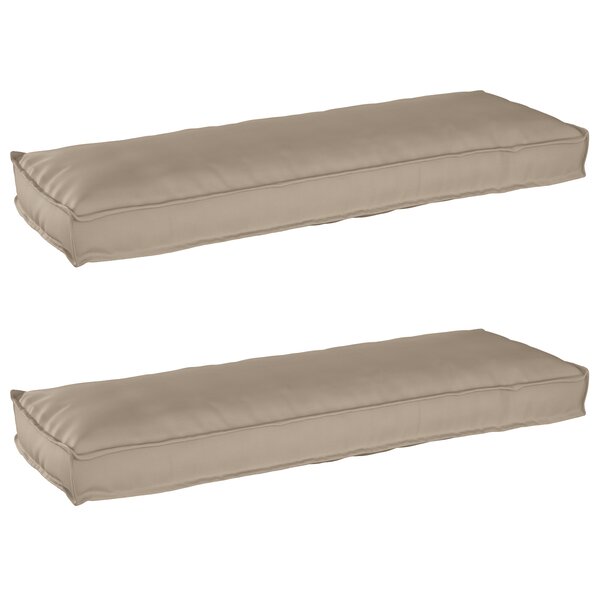 vidaXL Coussins de palettes pour banc 2 Pièces Taupe 120x40x8 cm en tissu Oxford