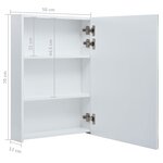vidaXL Armoire de salle de bain à miroir LED 50x13x70 cm