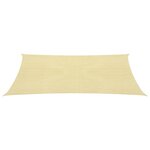 vidaXL Voile d'ombrage 160 g/m² Beige 7x7 m PEHD