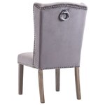vidaXL Chaises à manger lot de 4 gris velours