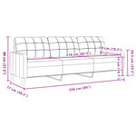 vidaXL Canapé à 3 places Crème 210 cm Tissu