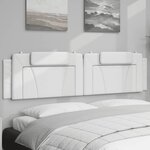 vidaXL Coussin de tête de lit blanc 200 cm similicuir
