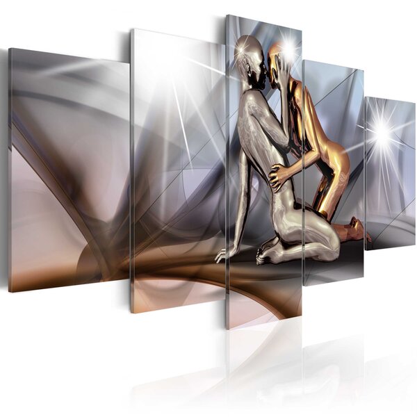 Tableau - gold couple l x h en cm 100x50