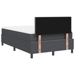 vidaXL Lit à Sommier avec Matelas & LED Gris Foncé 120x200 cm Tissu CORDUROY