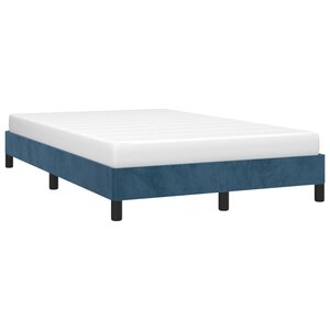 vidaXL Cadre de lit sans matelas bleu foncé 120x190 cm velours