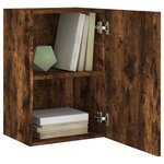 vidaXL Meuble TV mural chêne fumé 40 5x30x60 cm bois d'ingénierie