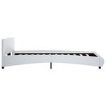vidaXL Cadre de lit Blanc Similicuir 140x200 cm