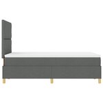 vidaXL Lit box spring avec matelas gris foncé petit double en tissu