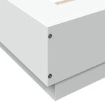 vidaXL Cadre de lit avec lumières LED sans matelas blanc 180x200 cm