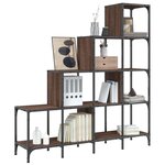 vidaXL Bibliothèque chêne marron 122x30x132cm bois ingénierie et métal