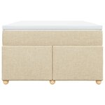 vidaXL Sommier à lattes de lit avec matelas crème 120x190 cm tissu