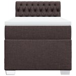 vidaXL Sommier à lattes de lit avec matelas Marron foncé 90x190 cm