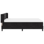 Box Spring vidaXL avec Matelas Noir 140x200 cm Velours