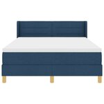 Lit à ressorts vidaXL avec matelas bleu 140x190 cm Tissu