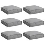 vidaXL Coussins de palette pour siège 6 Pièces Gris 40x40x8 cm Tissu Oxford