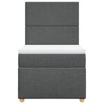 vidaXL Sommier à lattes de lit avec matelas Gris foncé 80x200 cm Tissu