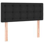 vidaXL Sommier à lattes de lit matelas LED noir 120x190 cm similicuir