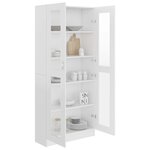 vidaXL Armoire à vitrine Blanc 82 5x30 5x185 5 cm Bois d'ingénierie