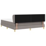 Lit Box Spring vidaXL avec Matelas - Taupe 180x200 cm Tissu