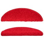 vidaXL Tapis d'escalier 15 Pièces rouge 56x17x3 cm
