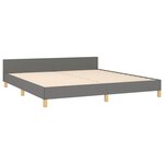 vidaXL Cadre de lit sans matelas gris foncé 160x200 cm tissu
