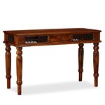 vidaXL Table d'écriture Bois massif de Sesham 120 x 50 x 76 cm