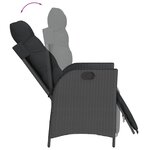 vidaXL Ensemble à manger de jardin 9Pièces coussins noir résine tressée