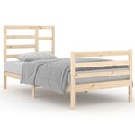 vidaXL Cadre de lit Bois massif 90x200 cm