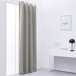 Rideau occultant à oeillets uni Beige 140 x 240 cm