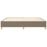 vidaXL Cadre de lit sans matelas taupe 200x200 cm tissu