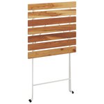 Ensemble de bistro jardin meuble extérieur terrasse pliable 3 pièces bois d'acacia solide et acier 02_0013543