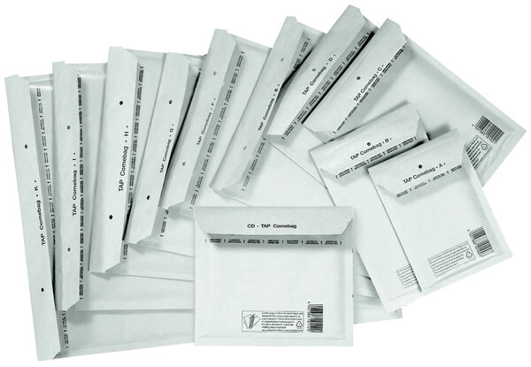 Lot de 100 Pochettes d'expédition à bulles d'air COMEBAG type H18