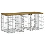 vidaXL Banc de jardin design gabion 103x44x42 cm bois de pin imprégné