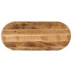 vidaXL Dessus de table 100x50x3 8cm ovale bois massif de manguier brut