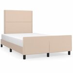 vidaXL Cadre de lit avec tête de lit cappuccino 120x190 cm similicuir