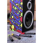 Etui carton 5 marqueurs pointe moyenne FREE acrylic T300 Set 4 'Vibrant' x 5 STABILO