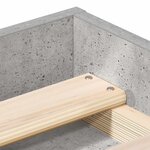 vidaXL Cadre de lit sans matelas gris béton 200x200 cm