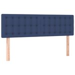 vidaXL Sommier à lattes de lit avec matelas LED Bleu 140x200 cm Tissu
