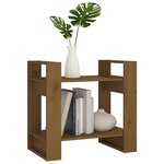 vidaXL Bibliothèque/Cloison Marron miel 60x35x57 cm Bois massif