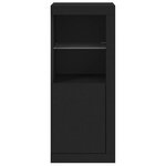vidaXL Buffet avec lumières LED noir 41x37x100 cm