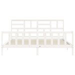 vidaXL Cadre de lit sans matelas blanc 200x200 cm bois massif de pin
