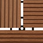 vidaXL Carreaux de terrasse 30x30 cm 11 Pièces Marron WPC 1 m2