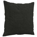 vidaXL Canapé 2 places avec oreillers décoratifs noir 140 cm tissu