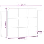 vidaXL Coussin de tête de lit blanc 90 cm similicuir