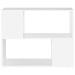 vidaXL Meuble TV Blanc 80x24x63 cm Bois d'ingénierie