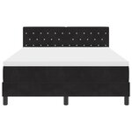 Lit Box Spring vidaXL avec Matelas Noir 140x190 cm Velours