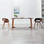 vidaXL Chaise à manger gris bois courbé et tissu