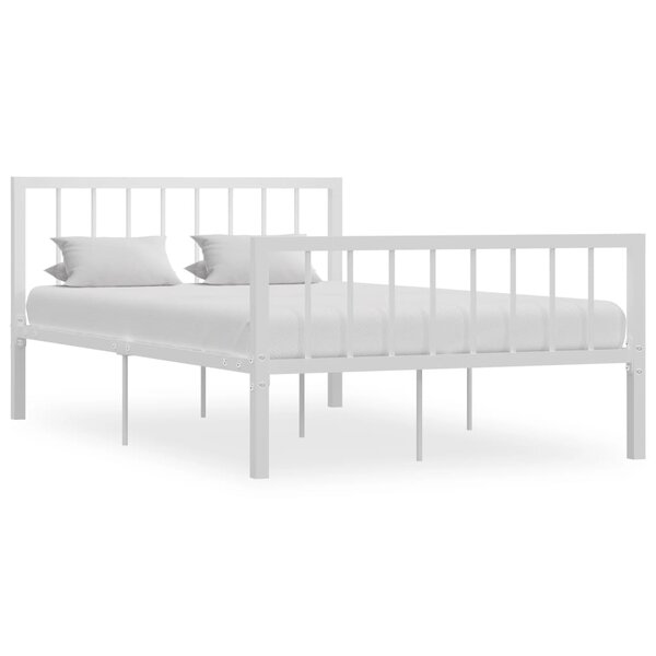 vidaXL Cadre de lit Blanc Métal 120 x 200 cm
